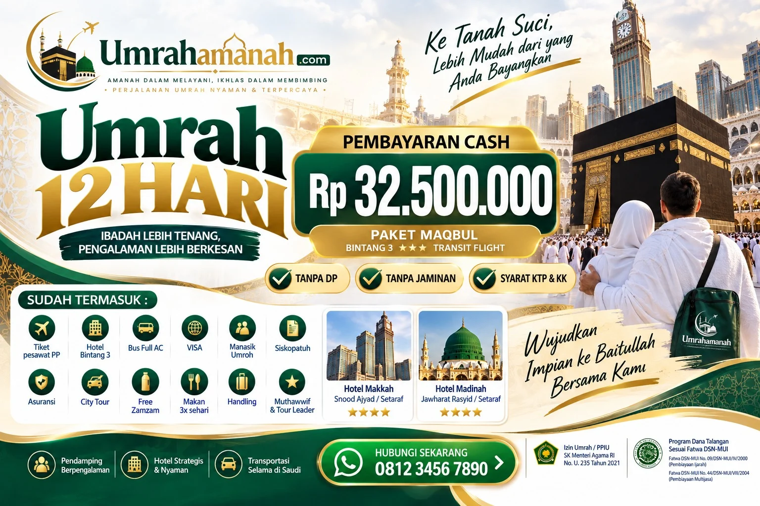 Umroh 12 Hari Pembayaran Cash