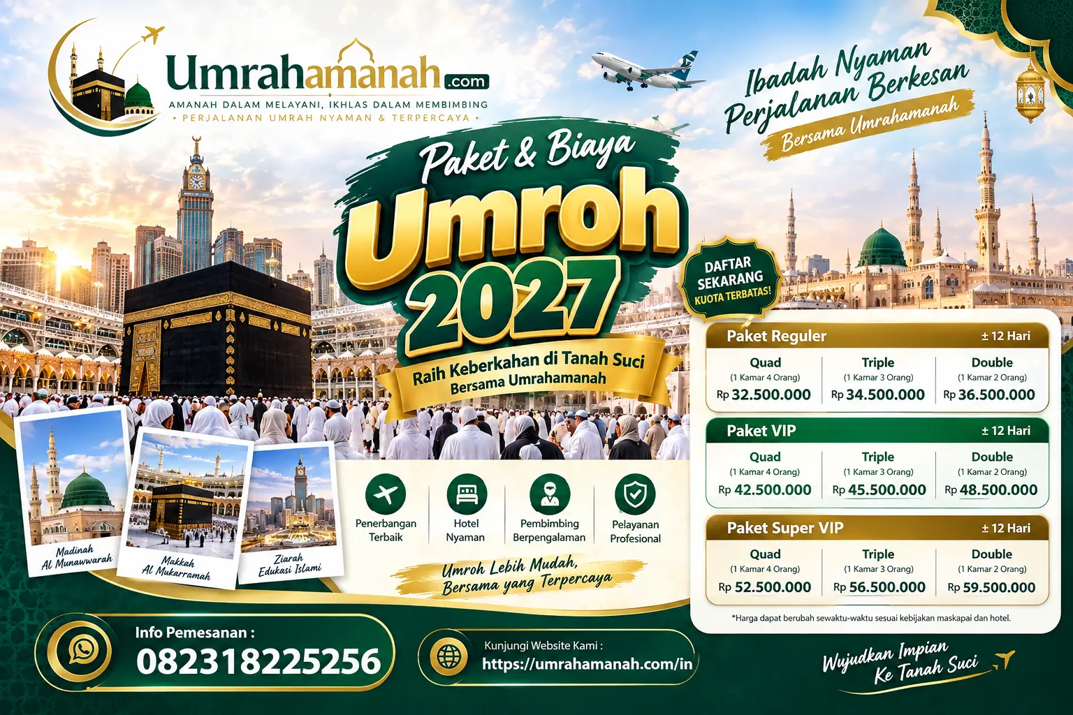 Paket dan Biaya Umroh 2027